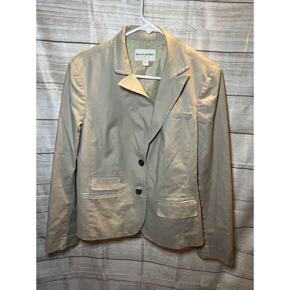 Banana Republic Jackets & Blazers - Banana Republic Classic Suit Business Blazer Womens Jacket Size 14 Beige/Khaki